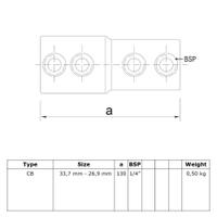 Buiskoppeling Koppelstuk - verloop-CB / 33,7mm - 26,9mm